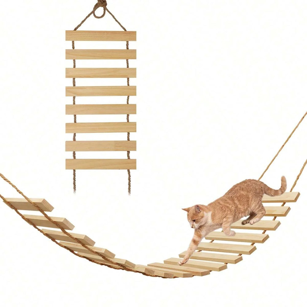 TrustiTails TimberTrail Wooden Cat Climbing Ladder