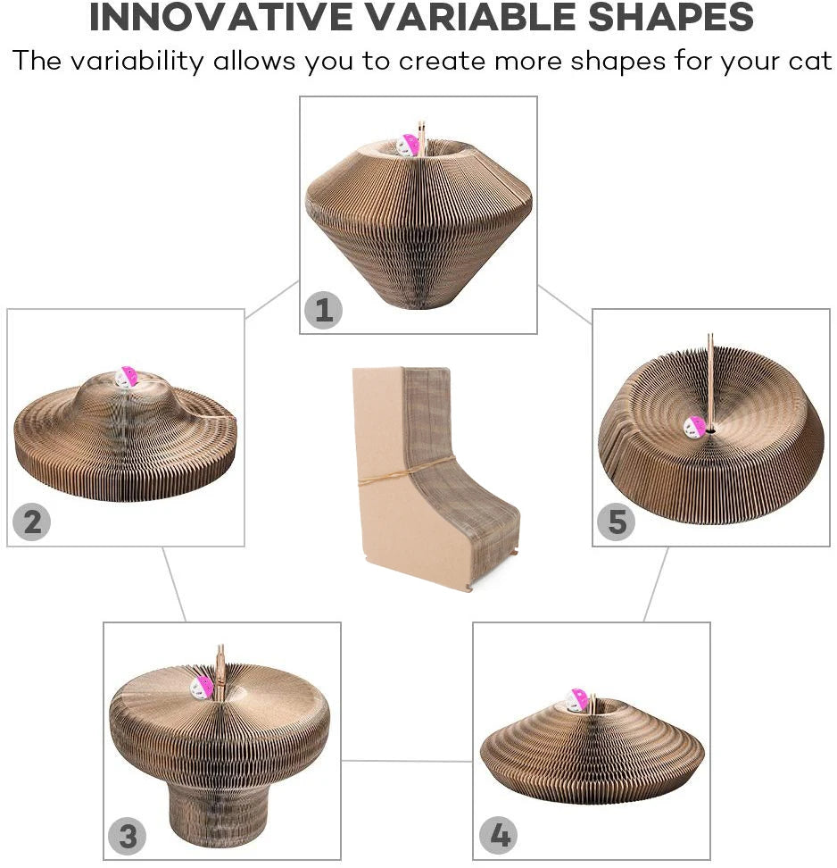 TrustiTails FoldScratch Collapsible Cat Scratcher Lounge