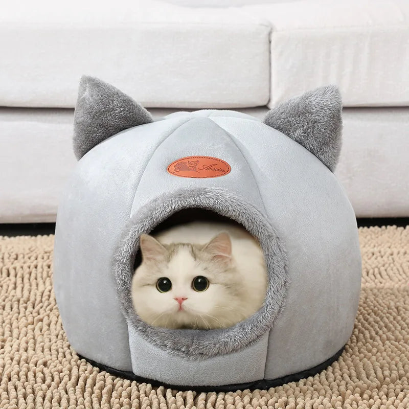 TrustiTails CatEar Cozy Cave Bed
