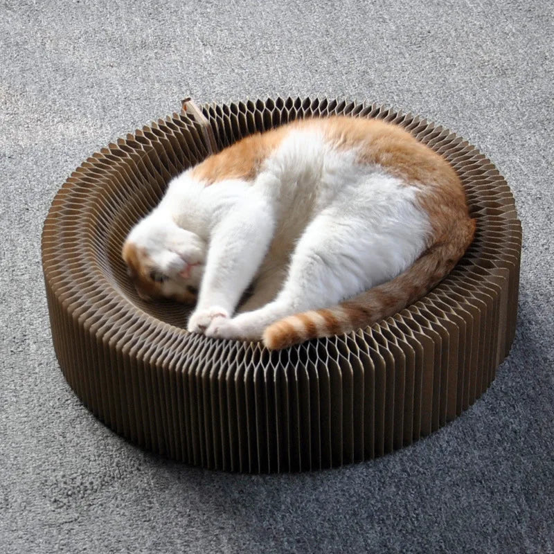 TrustiTails FoldScratch Collapsible Cat Scratcher Lounge