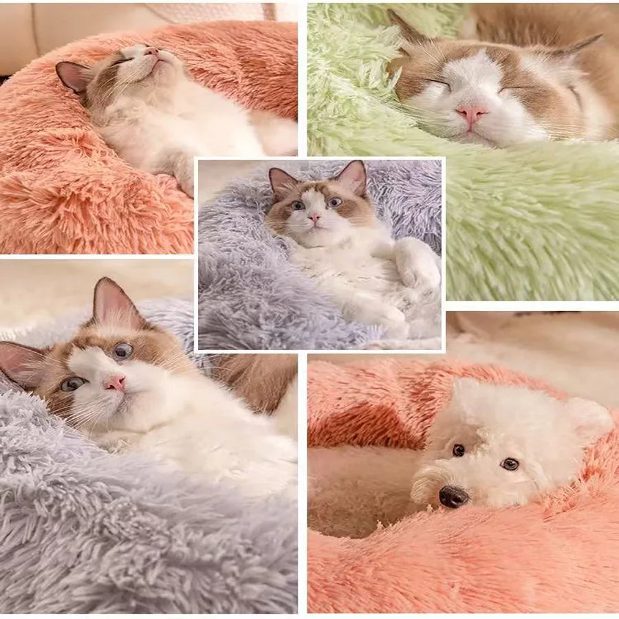 TrustiTails SnuggleRing Round Plush Pet Bed