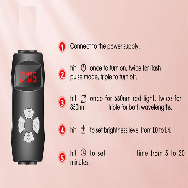 Led Red Light Lamp, Floor-Standing Tripod 660Nm/850Nm, USB with Timer and Dimming Function, Home Exercise Yoga Lamp, Pet Care.