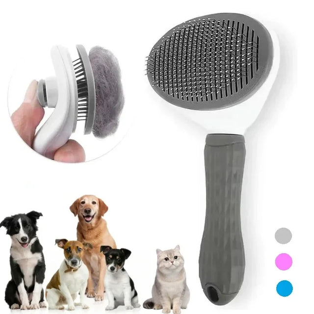 TrustiTails FurSweep Self-Cleaning Pet Brush