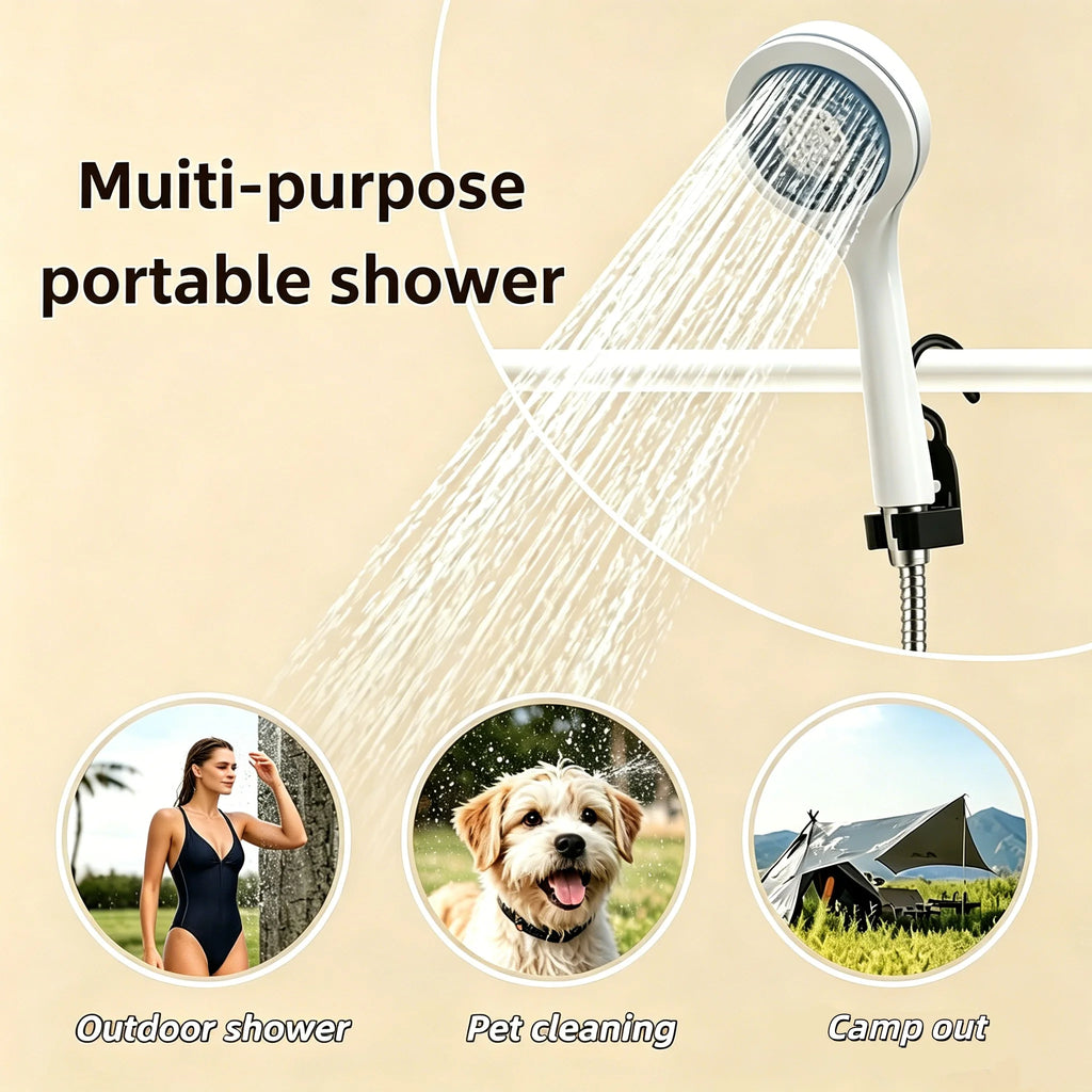 USB Rechargeable Portable Electric Shower Pump for Camping Outdoor Pet Wash Garden Cleaning Dormitory - Essential Shower Utility Tool
