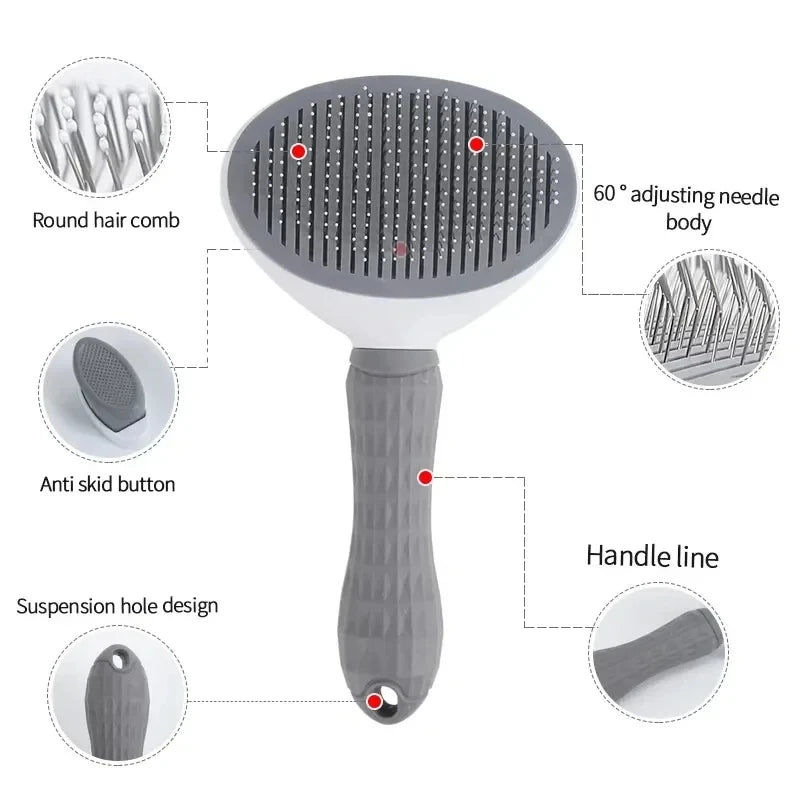 TrustiTails FurSweep Self-Cleaning Pet Brush