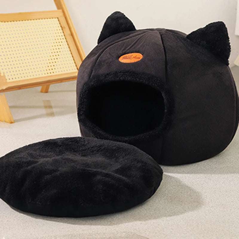 TrustiTails CatEar Cozy Cave Bed