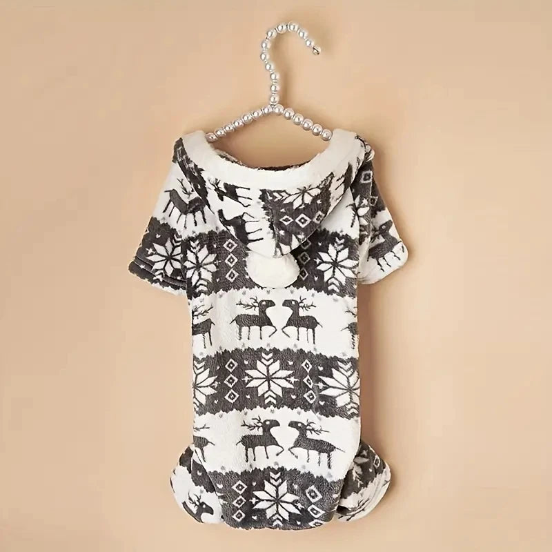 TrustiTails FestiveSnug Reindeer Hooded Pet Pajamas
