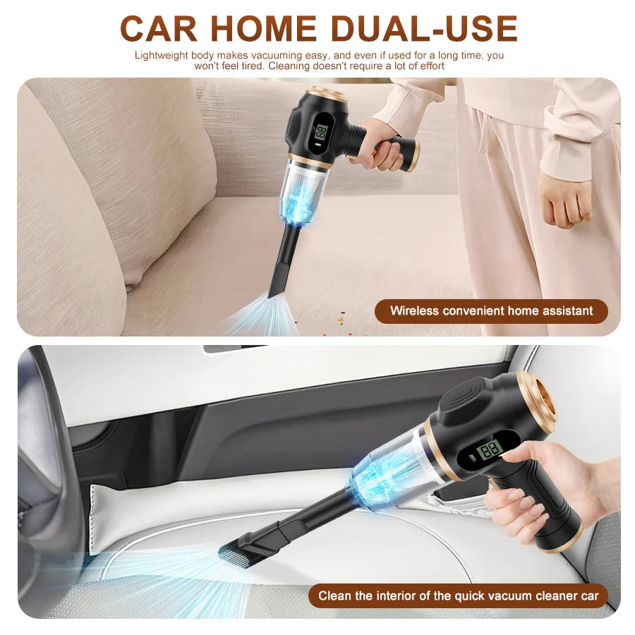 Cordless Handheld Vacuum Cleaner Suction Vacuum Cleaner Can Absorb Dust Debris Pet Hair Multi-functional Household Car