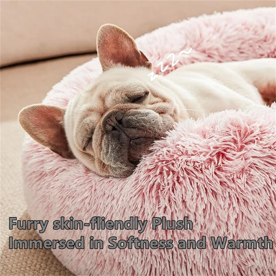 TrustiTails SnuggleRing Round Plush Pet Bed
