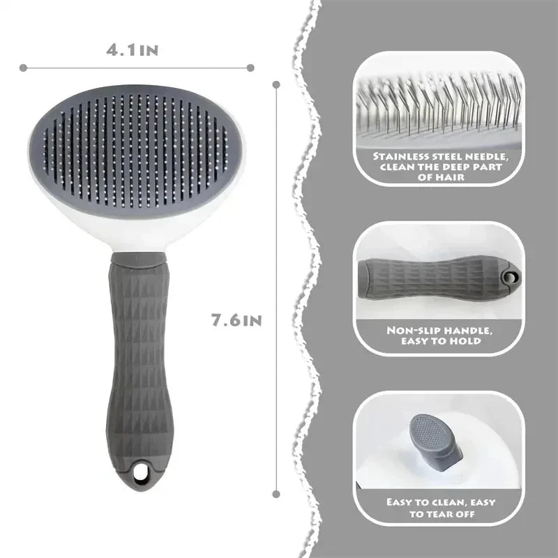 TrustiTails FurSweep Self-Cleaning Pet Brush
