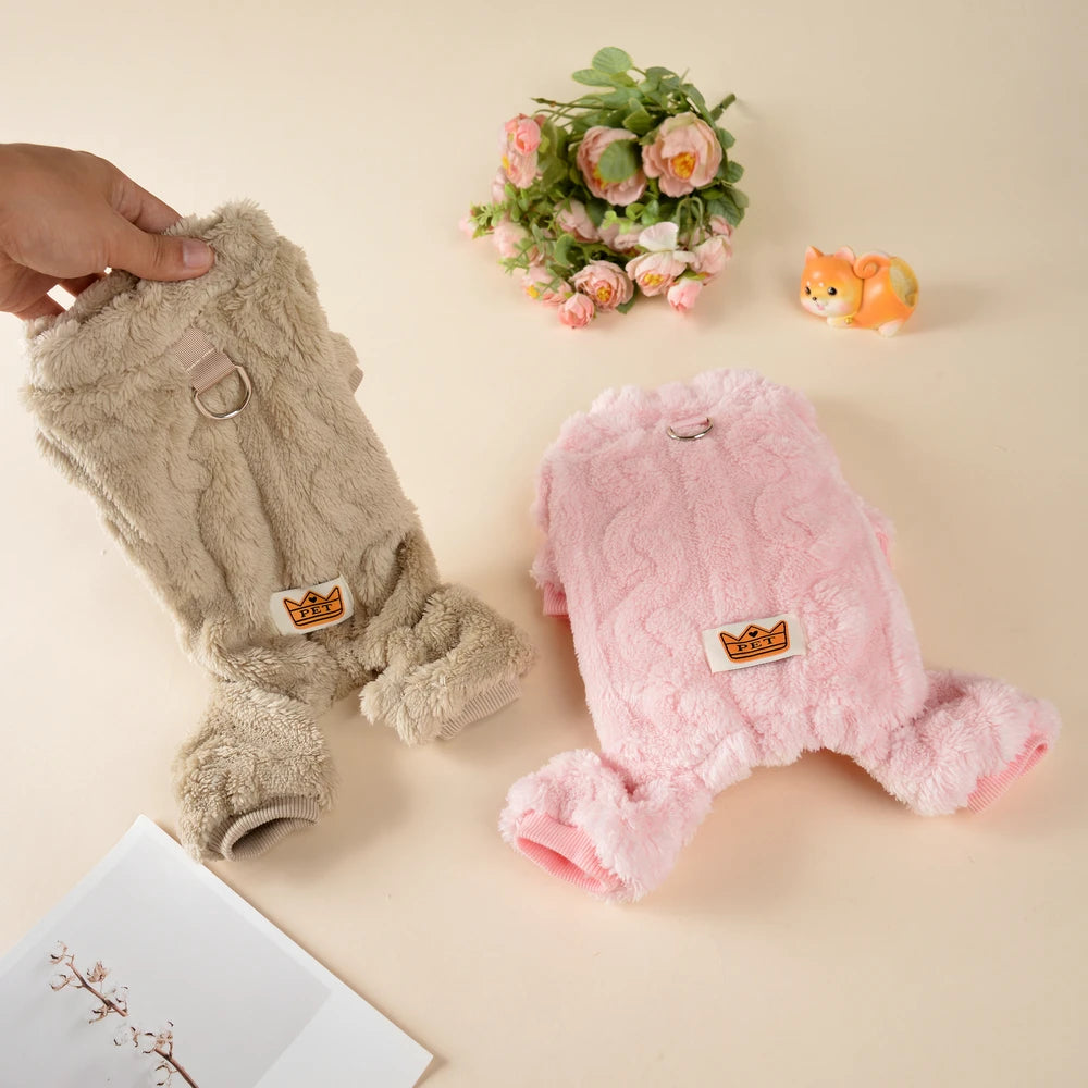 TrustiTails WinterWrap Fleece Dog Jumpsuit