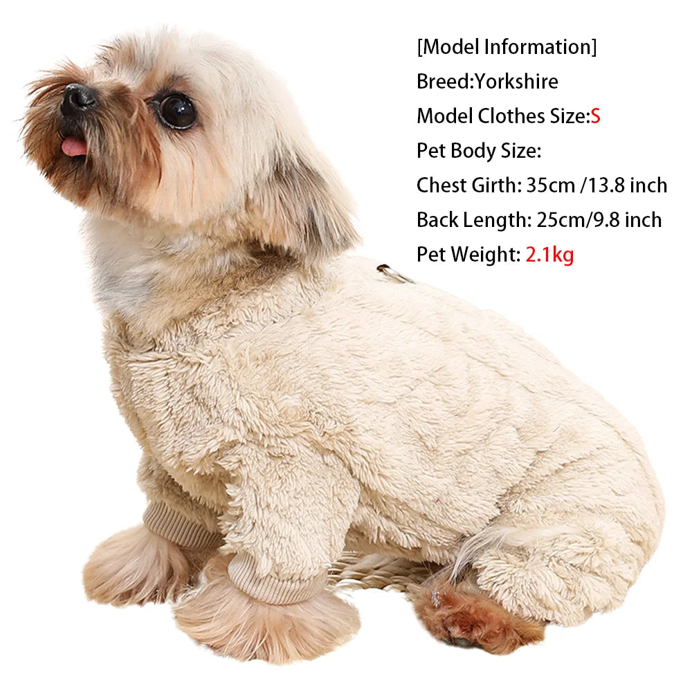 TrustiTails WinterWrap Fleece Dog Jumpsuit
