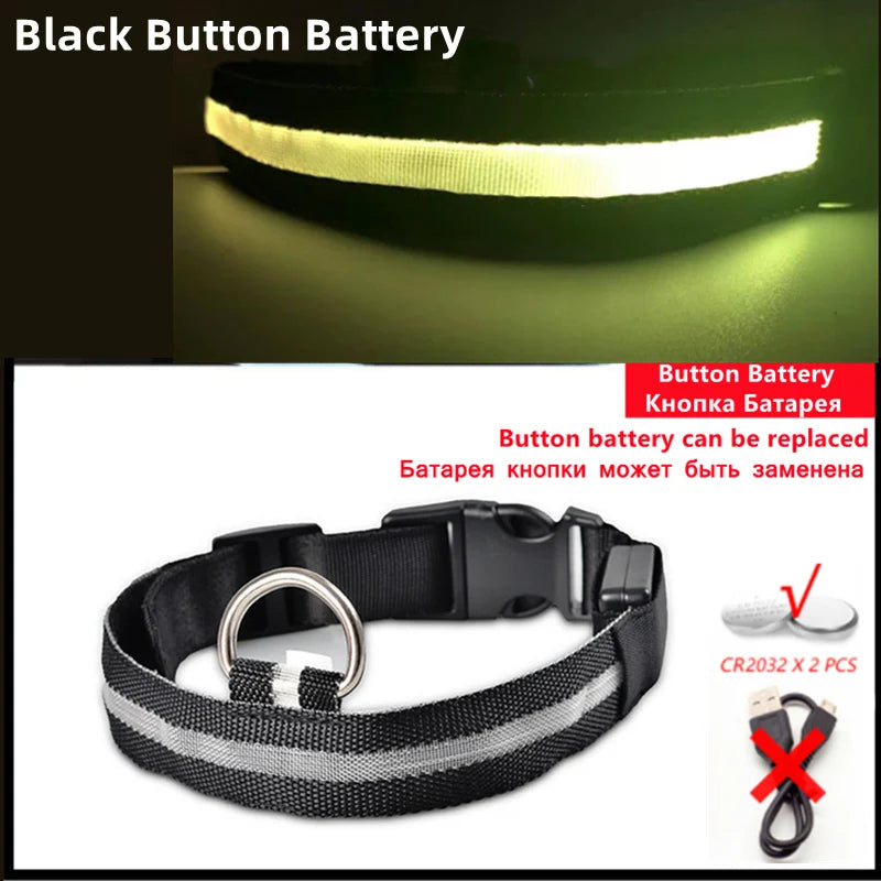 TrustiTails NightGlow LED Dog Collar