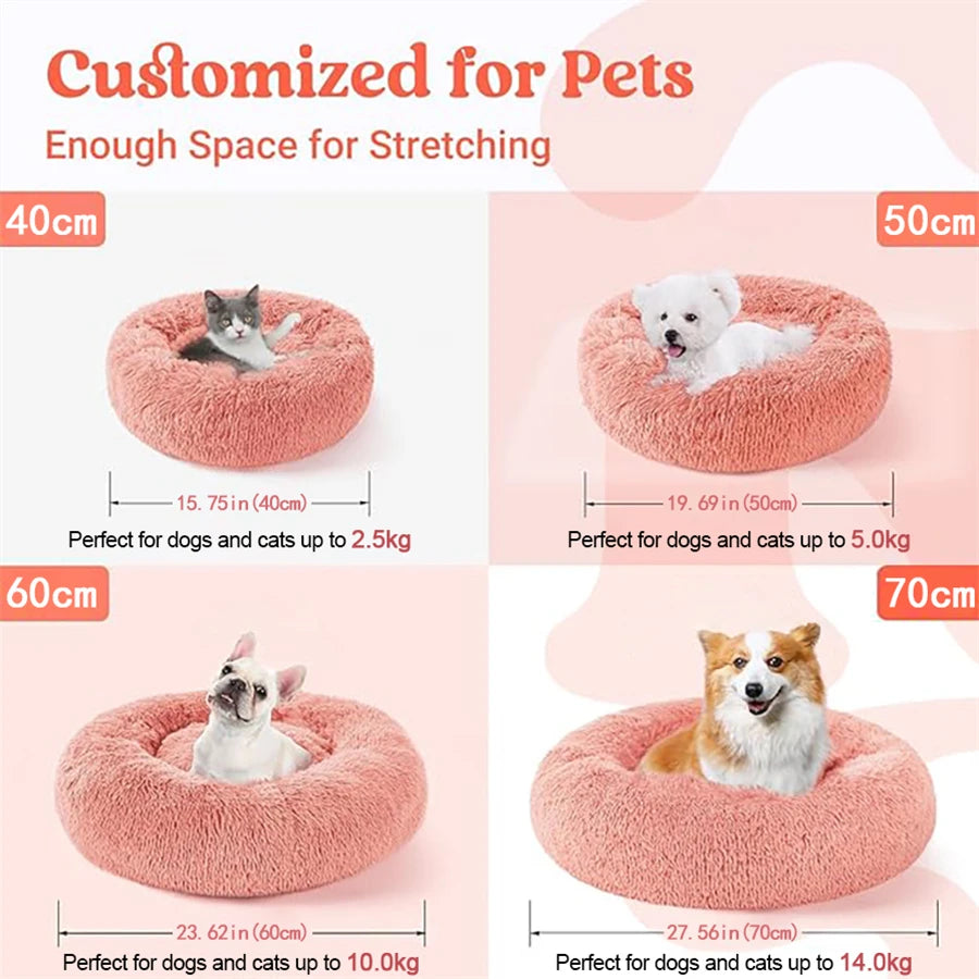 TrustiTails SnuggleRing Round Plush Pet Bed