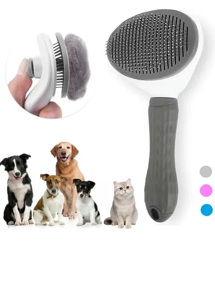 TrustiTails FurSweep Self-Cleaning Pet Brush