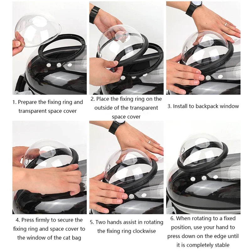 TrustiTails SkyPod Transparent Pet Carrier Backpack