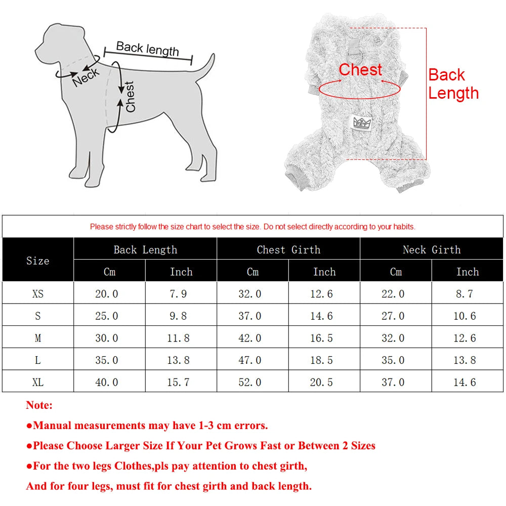 TrustiTails WinterWrap Fleece Dog Jumpsuit