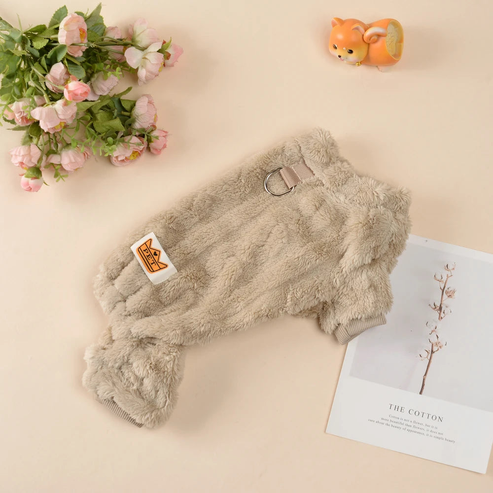 TrustiTails WinterWrap Fleece Dog Jumpsuit