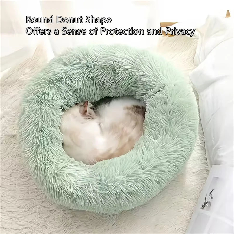 TrustiTails SnuggleRing Round Plush Pet Bed