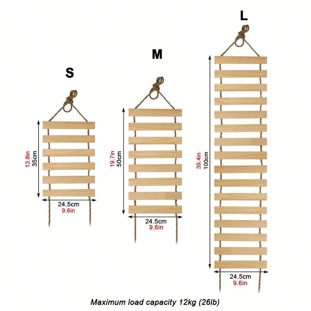 TrustiTails TimberTrail Wooden Cat Climbing Ladder