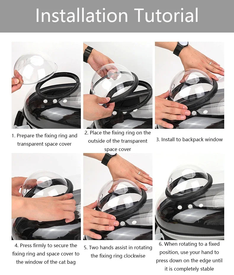 TrustiTails SkyPod Transparent Pet Carrier Backpack