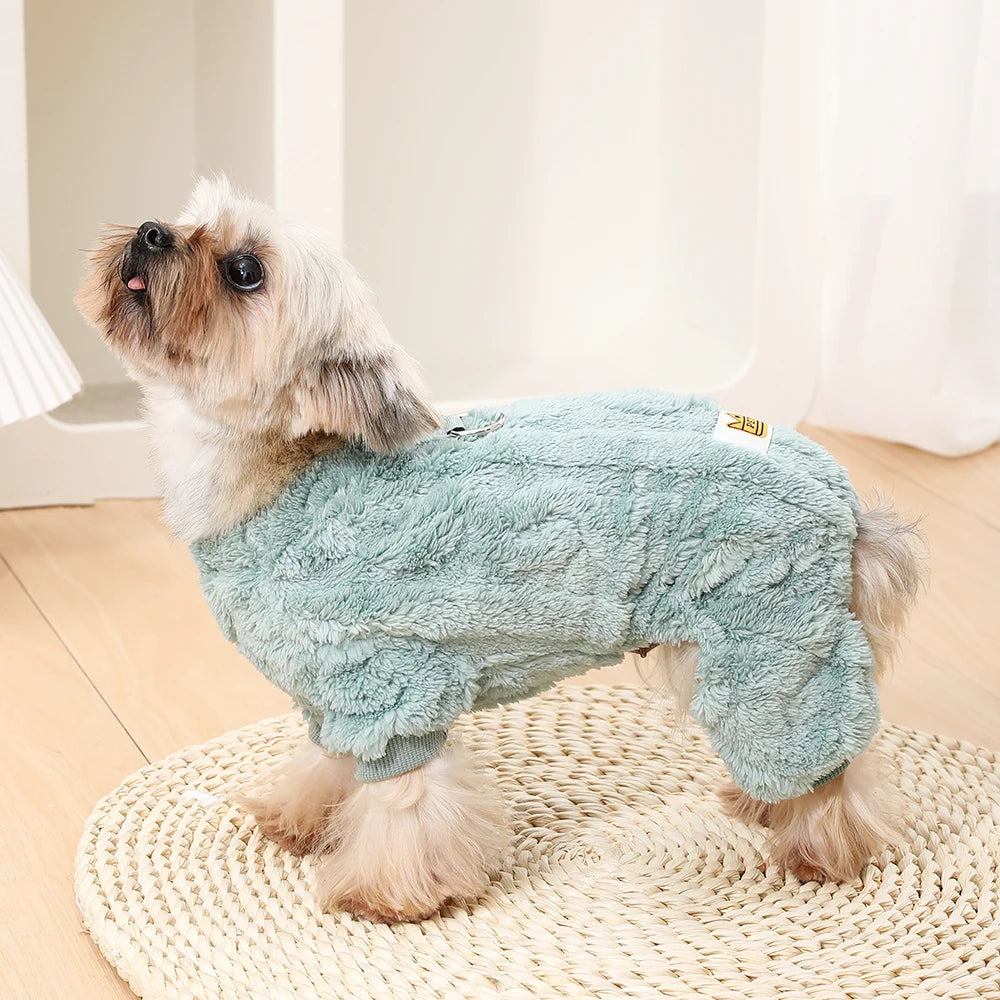 TrustiTails WinterWrap Fleece Dog Jumpsuit