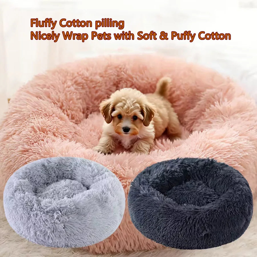 TrustiTails SnuggleRing Round Plush Pet Bed