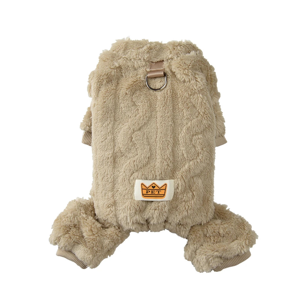 TrustiTails WinterWrap Fleece Dog Jumpsuit