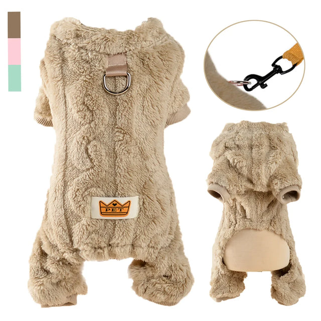TrustiTails WinterWrap Fleece Dog Jumpsuit