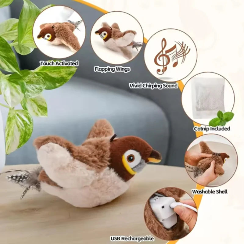 TrustiTails FlutterPal Flapping Bird Cat Toy